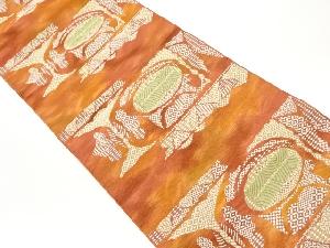 本場筑前博多抽象模様織出し名古屋帯